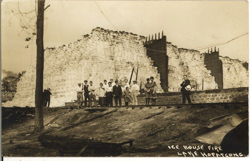 Lake Hopatcong - Aftermath of Ice House Fire - By Harris - c 1910