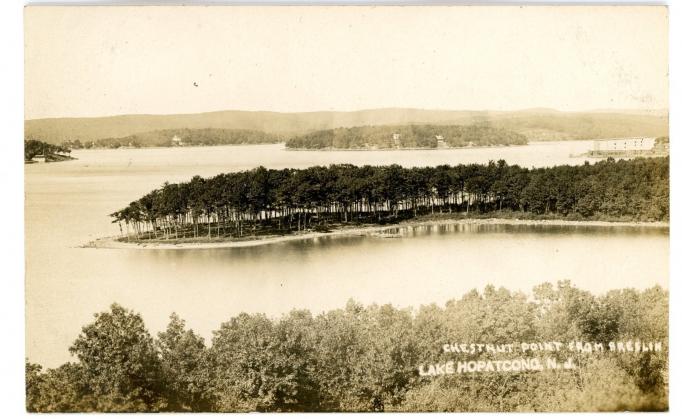 Lake Hopatcong - Chestnut Point from the Breslin Hotel - c 1910