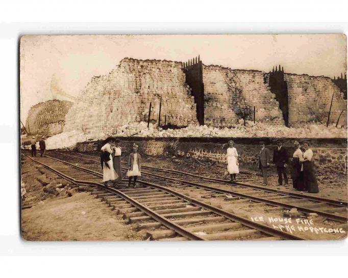 Lake Hopatcong - Ice House fire aftermath - c 1910