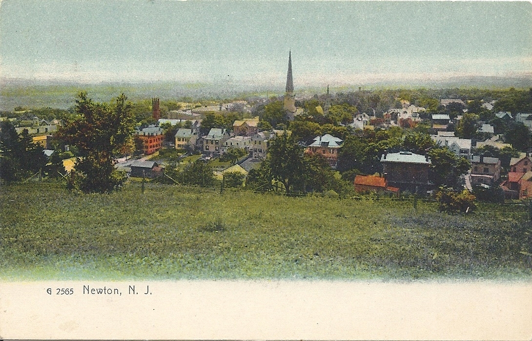 Newton - Birds eye vie of part of tokwn - c 1910