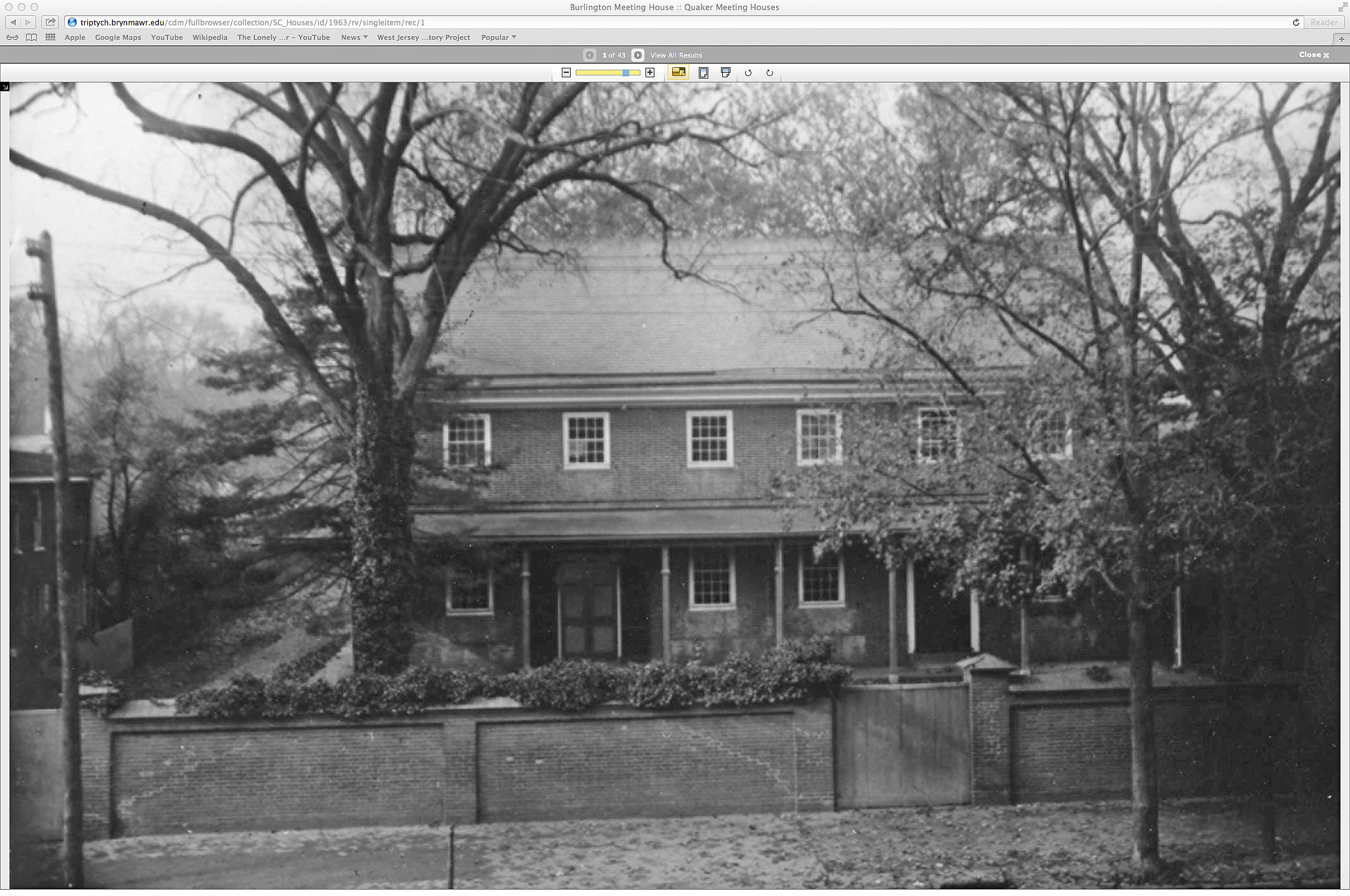 Burlington - Friends Meeting House - rear